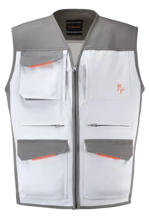 Gilet multi-poches de peintre blanc Kapriol Promotion Saisonnière