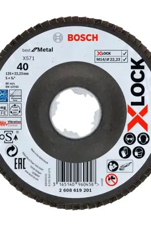 Meilleure Vente Disque à lamelles X571 Best for Metal X-LOCK 125mm Bosch