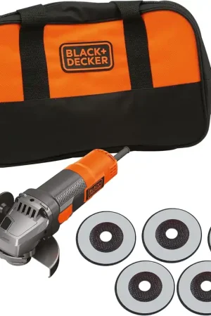 Commander Maintenant Meuleuse d'angle filaire 900W 125cm avec 5 disques BEG220SA5 Black+Decker