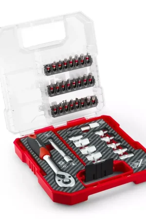 Prix Promo Coffret de douilles et d'embouts Einhell 49109022 L-CASE 37 pièces