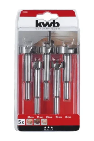 Populaire Jeu de forets pour charnières KWB 49706090, 5 pièces