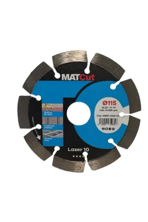 Prix Choc Lame diamantée Mussol Laser 10 MATcut 115 mm