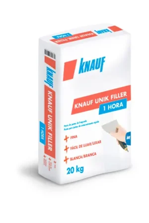 Sac de 20 kg de pâte à joints Knauf Unik Filler à prise rapide 1h Nouvelle Collection