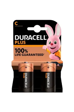 Lot de 2 piles alcalines Duracell Plus Power C Nouveauté