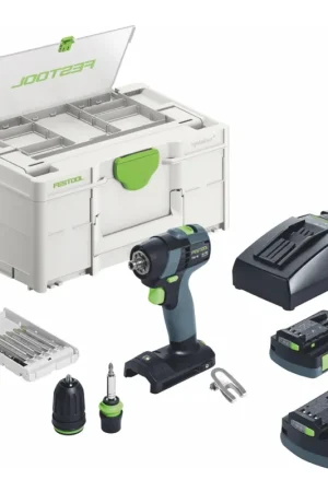 Festool TXS 18 C 3,0-Set Perceuse-visseuse sans fil 40Nm Brushless 18V + 2x Batteries 3,0Ah + Chargeur + Systainer (576896) Offre Limitée