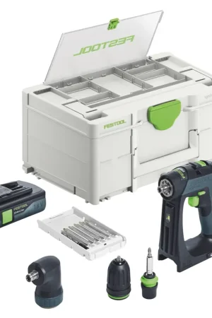 Festool CXS 18-Basic-Set Perceuse-visseuse sans fil 18 V 40 Nm Brushless + 1x batterie 3,0 Ah + Systainer - sans chargeur Promotion