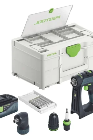 Festool CXS 18-Basic-Set Perceuse-visseuse sans fil 18 V 40 Nm Brushless + 1x batterie 5,0 Ah + Systainer - sans chargeur Commander Vite
