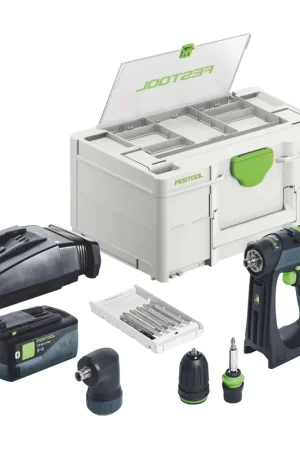 Festool CXS 18-Basic-Set Perceuse-visseuse sans fil 18 V 40 Nm Brushless + 1x batterie 5,0 Ah + chargeur + Systainer Acheter En Ligne