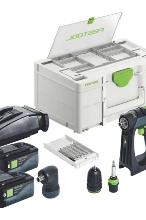 Festool CXS 18-Basic-Set Perceuse-visseuse sans fil 18 V 40 Nm Brushless + 2x batterie 5,0 Ah + chargeur + Systainer Certifié