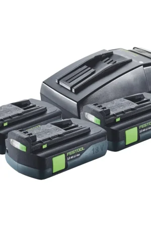 Nouvelle Collection Festool Energy Set 3x BP 18 Li 3,0 C Battery 18 V 3,0 Ah / 3000 mAh Li-Ion ( 3x 577658 ) + TCL 6 Charger ( 201135 )
