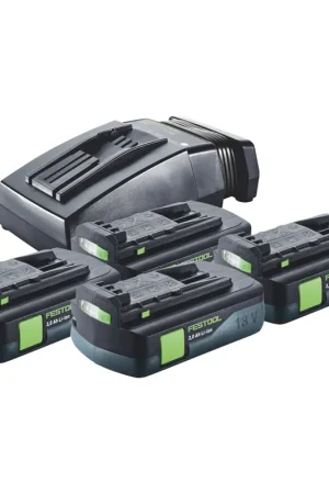 Festool Energy Set 4x BP 18 Li 3.0 C Batterie 18 V 3.0 Ah / 3000 mAh Li-Ion ( 4x 577658 ) + TCL 6 Ladegert ( 201135 ) Retour Gratuit