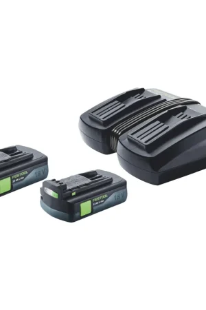 Must-Have Festool Energy Set 2x BP 18 Li 3.0 C Batterie 18 V 3.0 Ah / 3000 mAh Li-Ion ( 2x 577658 ) + TCL 6 DUO Doppel Ladegert ( 577017 )