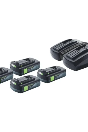 Festool Energy Set 4x BP 18 Li 3.0 C Batterie 18 V 3.0 Ah / 3000 mAh Li-Ion ( 4x 577658 ) + TCL 6 DUO Doppel Ladegert ( 577017 ) Petit Prix