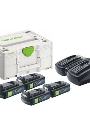 Festool Energy Set 4x BP 18 Li 3.0 C Batterie 18 V 3.0 Ah / 3000 mAh Li-Ion ( 4x 577658 ) + TCL 6 DUO Doppel Ladegert ( 577017 ) + Systainer Prix Bas