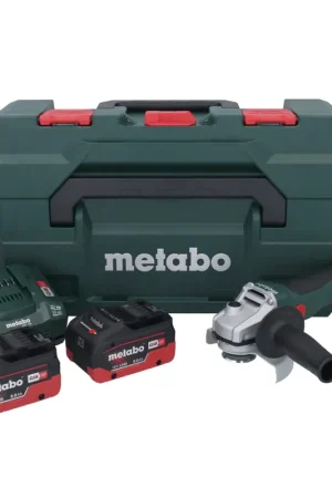 Authentique Metabo W 18 L BL 9-125 Meuleuse d'angle sans fil 18 V 125 mm Brushless + 2x batterie 8,0 Ah + chargeur + metaBOX