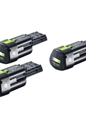 Dernier Modèle Batterie Festool 3x BP 18 Li 3,0 Ergo I batterie 18 V 3,0 Ah / 3000 mAh Li-Ion ( 3x 577704 ) avec indicateur de niveau de charge