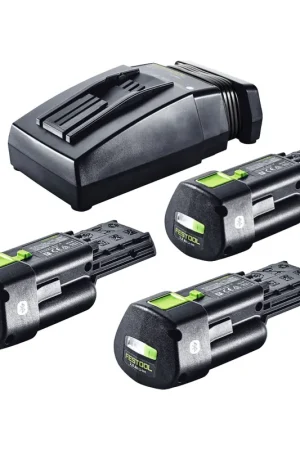 Festool Energy Set 3x BP 18 Li 3,0 Ergo I Battery 18 V 3,0 Ah / 3000 mAh Li-Ion ( 3x 577704 ) + TCL 6 Charger ( 201135 ) Pas Cher