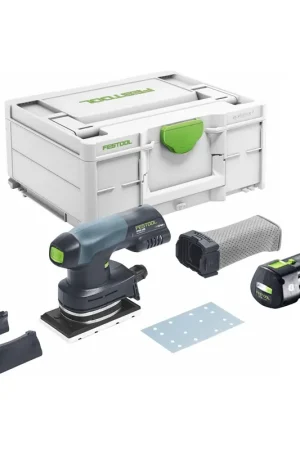 Quantité Limitée Festool RTSC 400-Basic Batterie Ponceuse vibrante 18 V 80 x 130 mm Brushless + 1x batterie 3,0 Ah + Systainer - sans kit de chargement