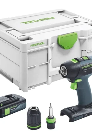 Prix Promo Festool T 18+3 Basic Perceuse-visseuse sans fil 18 V 50 Nm Brushless + 1x batterie 3,0 Ah + Systainer - sans chargeur