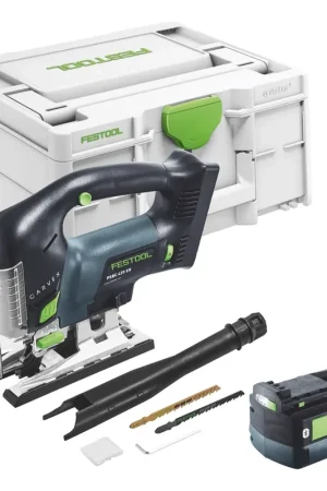 Prix Bas Festool CARVEX PSBC 420-Basic Scie sauteuse pendulaire sans fil 18 V 120 mm Brushless + 1x batterie 5,0 Ah + Systainer - sans chargeur