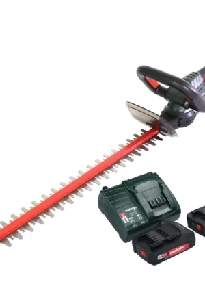 Haute Qualité Metabo HS 18 LTX 65 Taille-haie sans fil 18 V 63 cm + 2x batterie 2,0 Ah + chargeur
