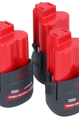 Milwaukee Batterie Set 3x M12 HB2.5 High Output 12 V 2,5 Ah / 2500 mAh Li-Ion Batterie ( 3x 4932480164 ) Commande En Gros