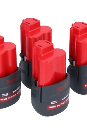 Promotion Saisonnière Milwaukee Batterie Set 4x M12 HB2.5 High Output 12 V 2,5 Ah / 2500 mAh Li-Ion Batterie ( 4x 4932480164 )