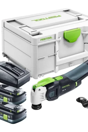 Top Vente Festool VECTURO OSC 18 E-Basic Oscillateur sans fil 18 V Starlock Max Brushless + 2x batterie 4,0 Ah + chargeur + Systainer