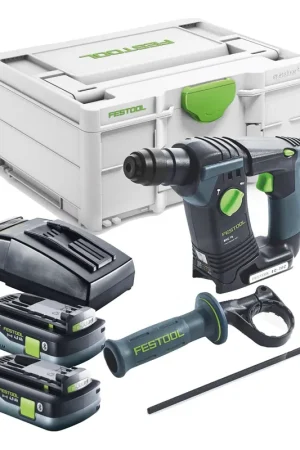 Authentique Festool BHC 18-Basic Marteau perforateur sans fil 18 V 1,8 J SDS Plus Brushless + 2x batterie 4,0 Ah + chargeur + Systainer