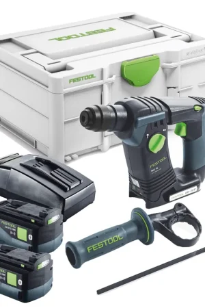 Satisfait Ou Remboursé Festool BHC 18-Basic marteau perforateur sans fil 18 V 1.8 J SDS Plus Brushless + 2x batteries rechargeables 5.0 Ah + chargeur + systainer