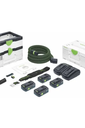 Achat Immédiat Festool CTMC SYS HPC 4,0 I-Plus Aspirateur sans fil 36 V ( 2x 18 V ) Classe de poussière M ( 576942 ) + 4x batterie 4,0 Ah + chargeur + Systainer