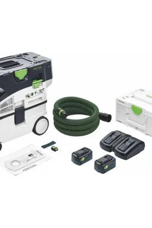 Nouveauté Festool CTMC MIDI I-Basic Aspirateur sans fil mobile 36 V ( 2x 18 V ) classe de poussière M + 2x batterie 5,0 Ah + chargeur double + Systainer