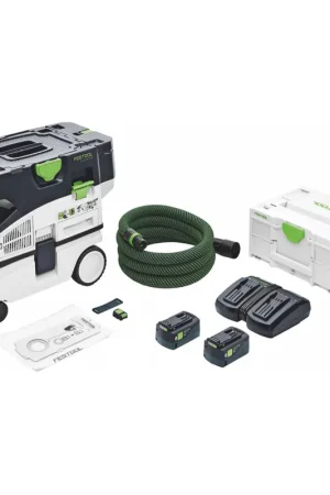 Marque Festool CTLC MINI I-Basic Aspirateur sans fil mobile 36 V ( 2x 18 V ) classe de poussière L + 2x batterie 5,0 Ah + chargeur double + Systainer