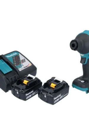Dernier Modèle Makita DAS180RG Souffleur à poussière sans fil 18V Brushless + 2x Batteries 6,0Ah + Chargeur