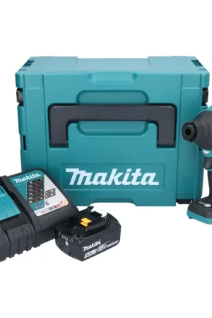 Makita DAS180RT1J Souffleur à poussière sans fil 18V Brushless + 1x Batterie 5,0Ah + Chargeur + Coffret Makpac Bon Plan