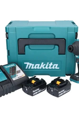 Prix Cassé Makita DAS180RGJ Souffleur à poussière sans fil 18V Brushless + 2x Batteries 6,0Ah + Chargeur + Coffret Makpac