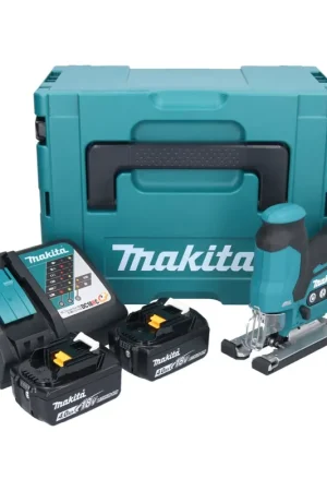 Prix Promo Makita DJV185RMJ Scie sauteuse sans fil 18V Brushless + 2x Batteries 4,0Ah + Chargeur + Coffret Makpac
