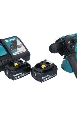 Pas Cher Makita DHR 183 RM marteau perforateur sans fil 18 V 1.7 J SDS plus brushless + 2x batteries 4.0 Ah + chargeur