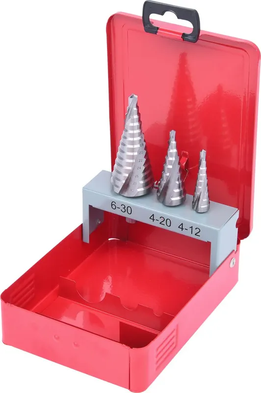 Commander Maintenant KS TOOLS Jeu de forets étagés HSS, en box métal 3 pcs ( 330.2403 )