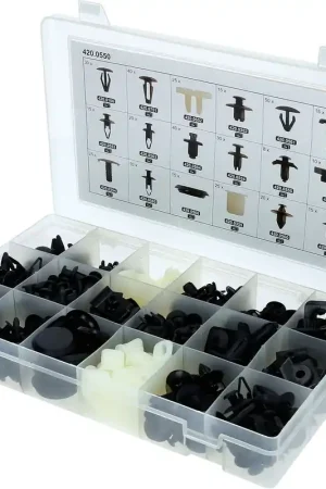 Vente Flash KS TOOLS Jeu de clips de fixation - Nissan, 408 pcs ( 420.0550 )