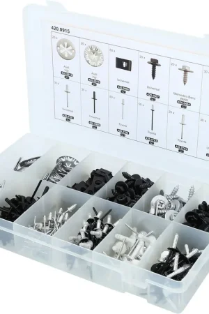 Nouvelle Collection KS TOOLS Jeu de clips de fixation - serrage rapide, 400 pcs ( 420.0915 )