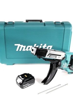 Satisfait Ou Remboursé Makita DFR 750 T1E Visseuse automatique sans fil 18V - 45-75 mm + 1x Batterie 5,0Ah + Coffret - sans chargeur