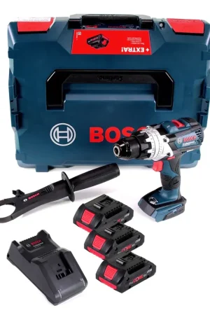 Offre Exclusive Bosch GSR 18V-110 C Perceuse-visseuse sans fil 18V 110Nm Brushless ( 0615990L4S ) + 3x Batteries ProCore 4,0Ah + Chargeur + Coffret L-Boxx