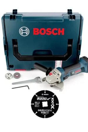 Meilleur Prix Bosch GWS 18-125 V-LI 125 mm Professional Meuleuse angulaire avec boîtier L-Boxx - sans Batterie ni Chargeur