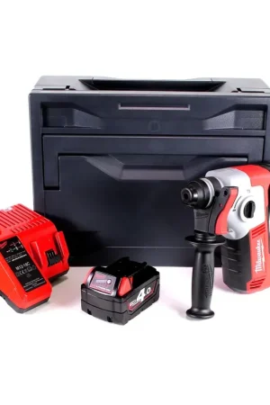 Perceuse à percussion sur batterie Milwaukee M18 BH-401M 18V 1,2J SDS-plus + 1x batterie 4,0Ah + chargeur + M-Box Meilleur Prix