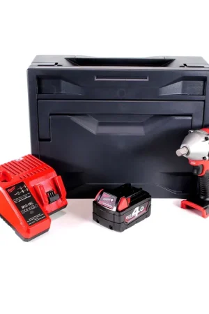 Acheter Direct Clé à chocs sans fil Milwaukee M18 BIW12-401M 18V 240 Nm 1/2" + 1x batterie 4,0Ah + chargeur + M-Box