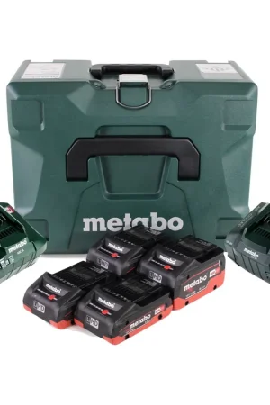 Kit de base Metabo LIHD + 2x batterie 4,0 Ah + 2x batterie 8,0 Ah + 2x chargeur + Metaloc Vente Directe