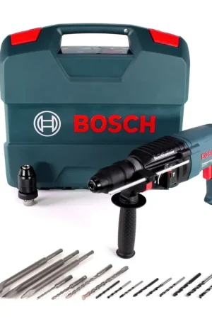 Bon Marché Marteau perforateur Bosch GBH 2-26 F 830W 2,7J SDS-plus + 16 pièces. Coffret de burins + coffret