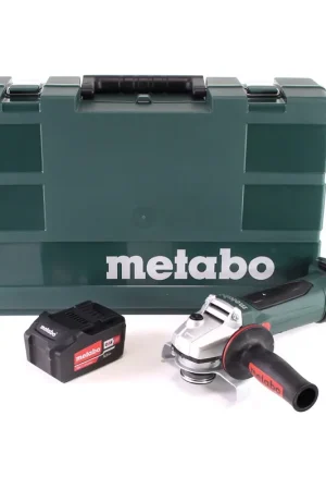 Expédition Rapide Metabo W 18 LTX 125 Meuleuse d'angle rapide 18V 125mm + 1x batterie 5,2Ah + coffret - sans chargeur