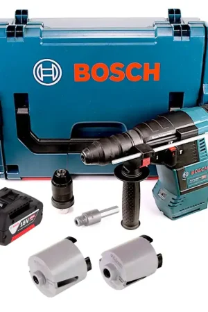Bosch GBH 18V-26 F Perforateur sans fil 2,6 J 18V SDS plus Brushless + 1x Batterie 5,0Ah + Accessoires pour couronnes de forage M16 + Coffret L-Boxx - sans chargeur Promotion